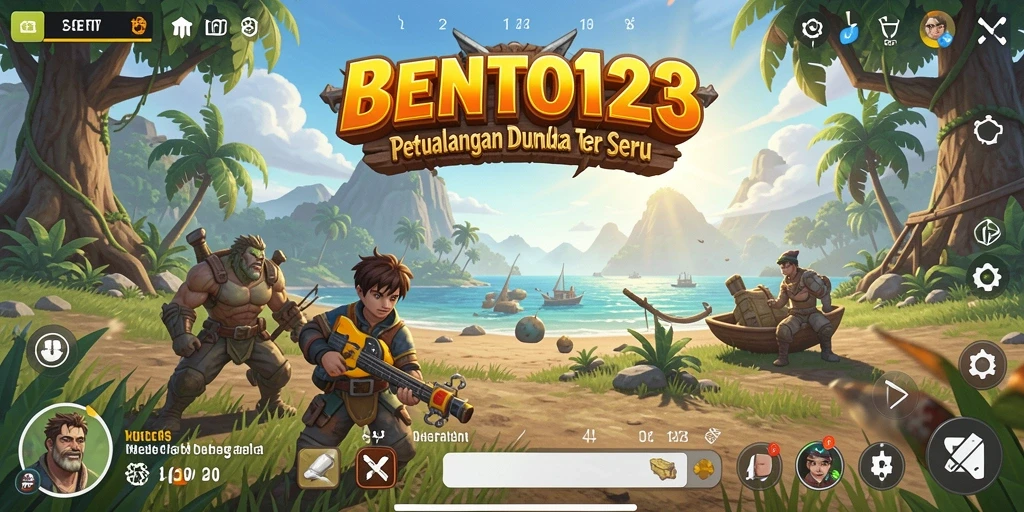 Screenshot menampilkan eksplorasi luas dalam dunia BENTO123.
