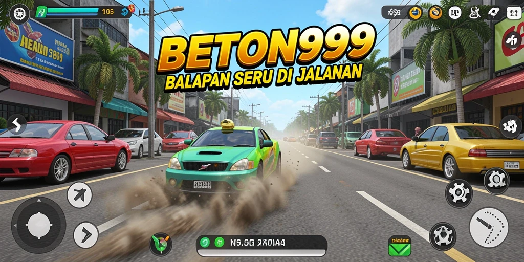 Tampilan gameplay Racing yang menegangkan dan adrenalin penuh.
