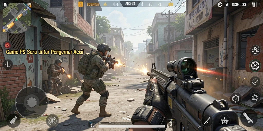 Tangkapan layar gameplay BOSKU33 dengan aksi tembak-menembak yang seru.