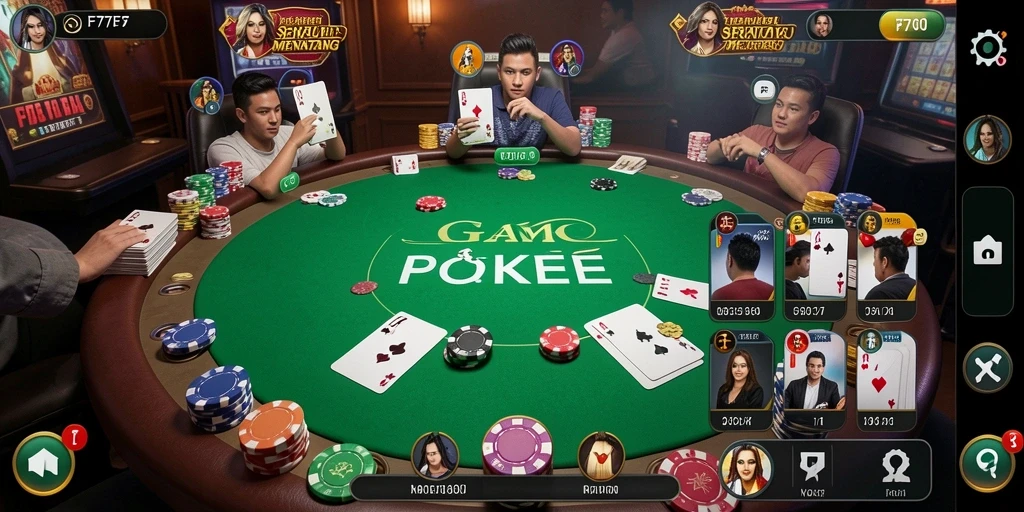 Tampilan gameplay seru dalam F7F7 yang menggambarkan pengalaman poker terbaik.