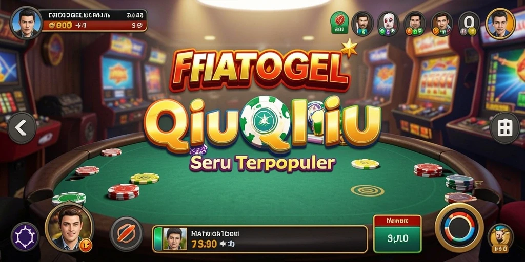 Tangkapan layar menunjukkan momen seru saat bermain QiuQiu di FIATOGEL.