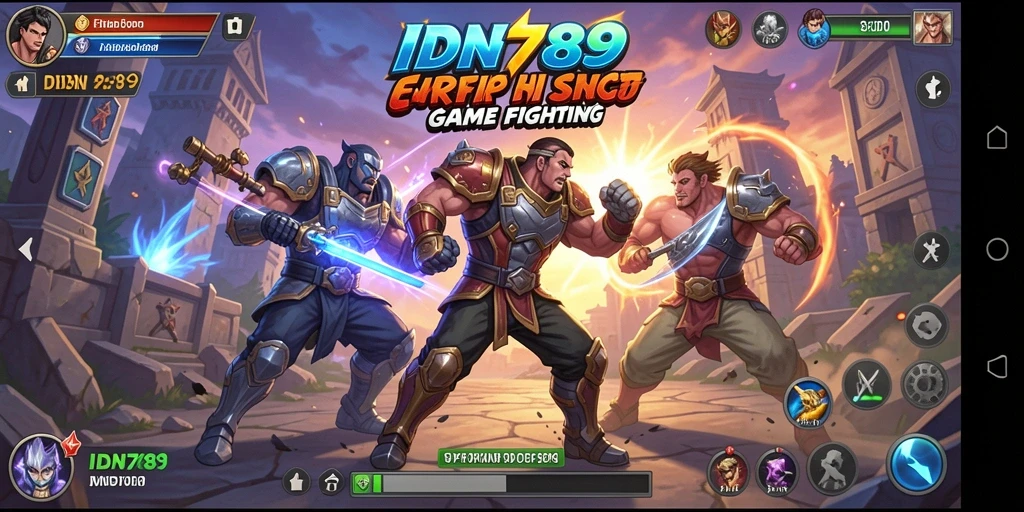 Gameplay mendebarkan dalam pertarungan karakter unik IDN789.