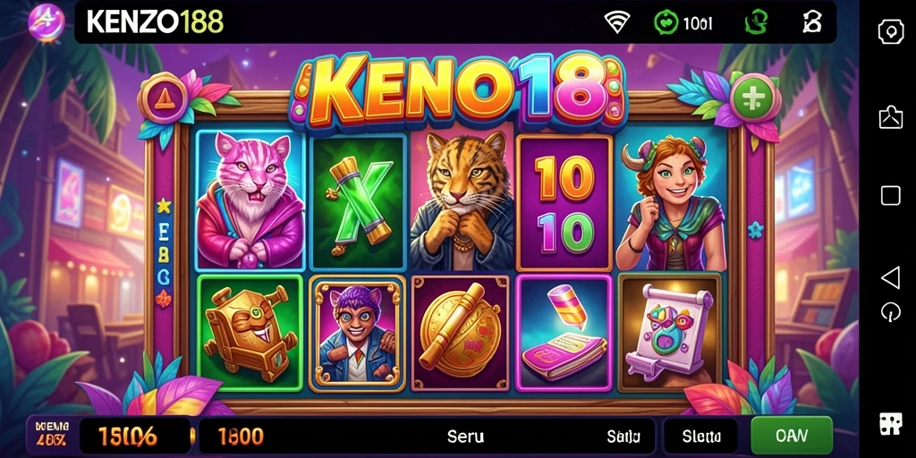 Tampilan gameplay KENZO188 yang seru dan menarik.