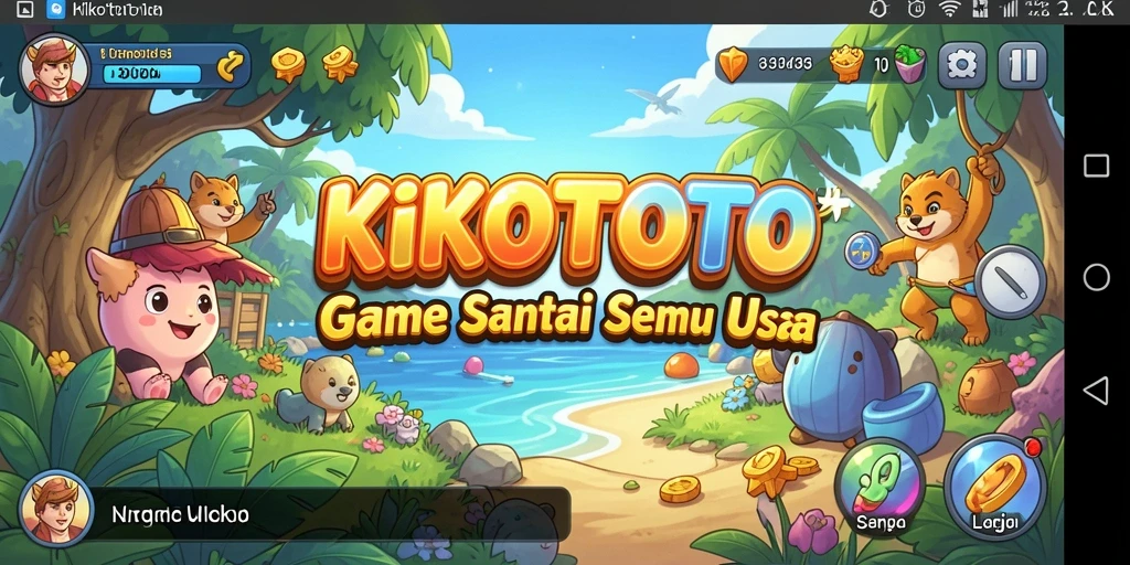 Tampilan menarik dari gameplay KIKOTOTO yang penuh warna.