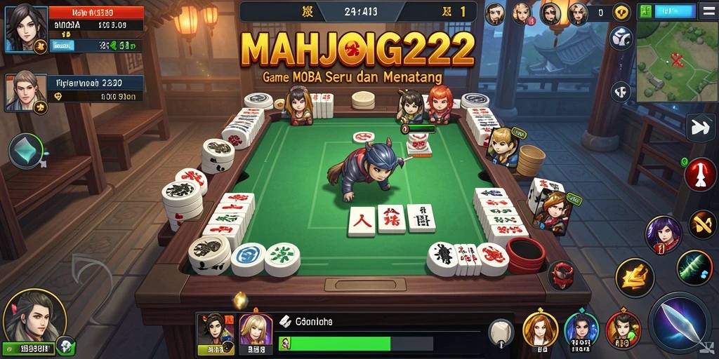 Gameplay seru di MAHJONG222 dengan karakter unik dan strategi tim.