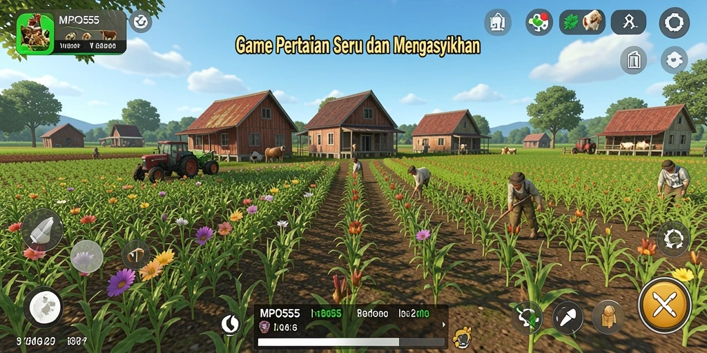 Tampilan menarik dari gameplay MPO555 yang menggambarkan suasana pertanian.