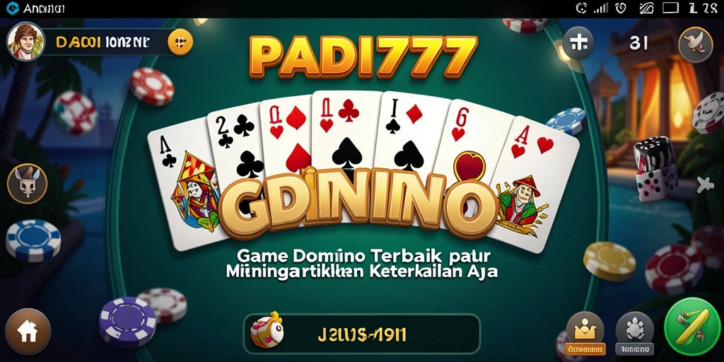 Screenshot gameplay utama PADI777 yang menunjukkan keseruan bermain Domino.